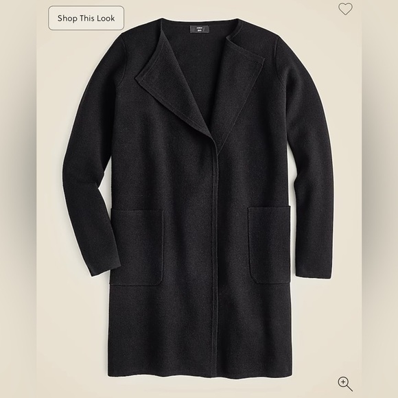J.Crew Juliette collarless sweater-blazer Sz S Black - Picture 12 of 12